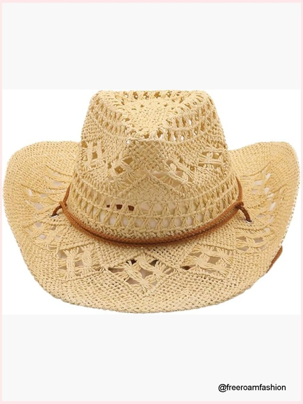 Sparkly Straw Cowboy Hat with Wide Brim, Foldable Sun Hat for Outdoor